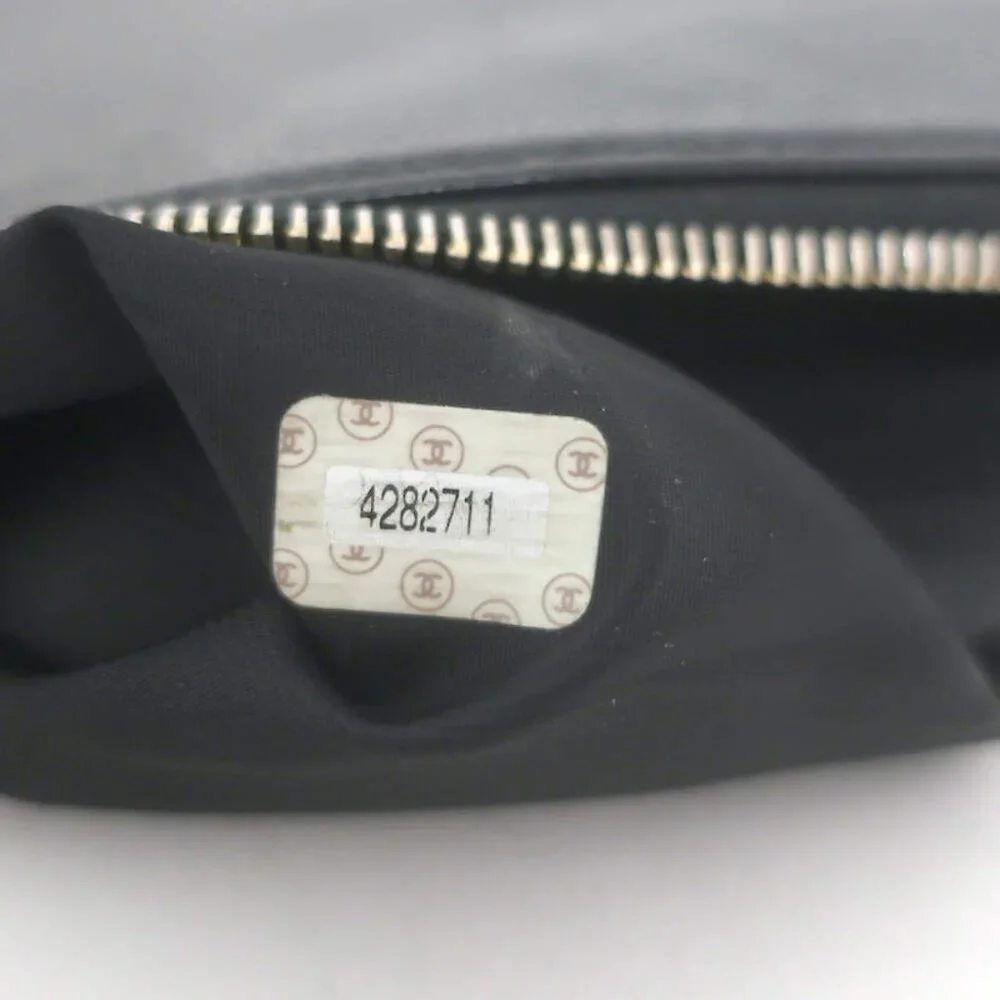 Chanel 90s Timeless CC Zip-Around Portfolio Document Holder Black Caviar Leather